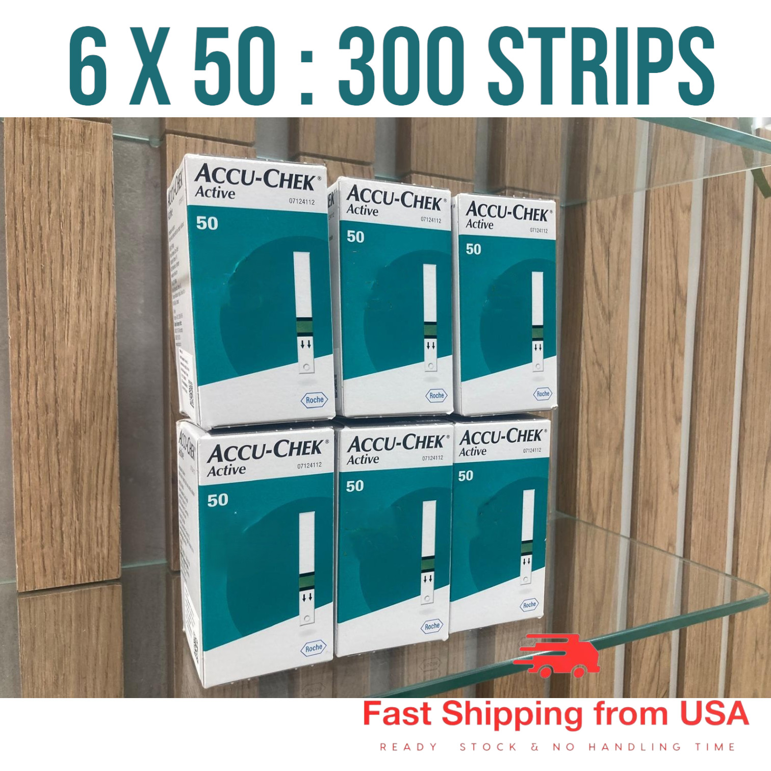 300 Accu-Chek Active Test Strips ,From USA Exp:01/2027-NO IMPORT FEE