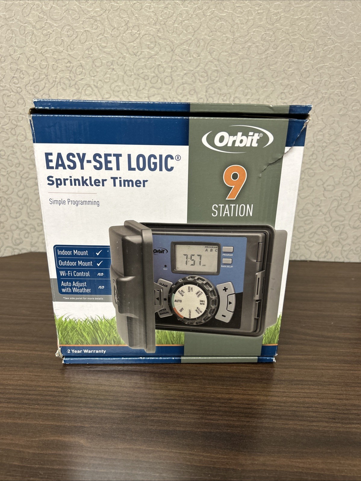 Orbit 9-Station Easy-Set Logic Indoor/Outdoor Sprinkler Irrigation Timer 27999 Orbit 9-Station Easy-Set Logic Indoor/Outdoor Sprinkler Irrigation Timer 27999