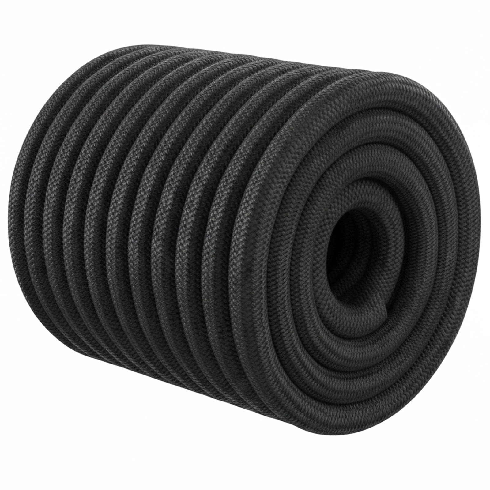 Double Braided Arborist Rope - 1/2 Inch x 200 Feet in×200 ft, Black Double Braided Arborist Rope - 1/2 Inch x 200 Feet in×200 ft, Black