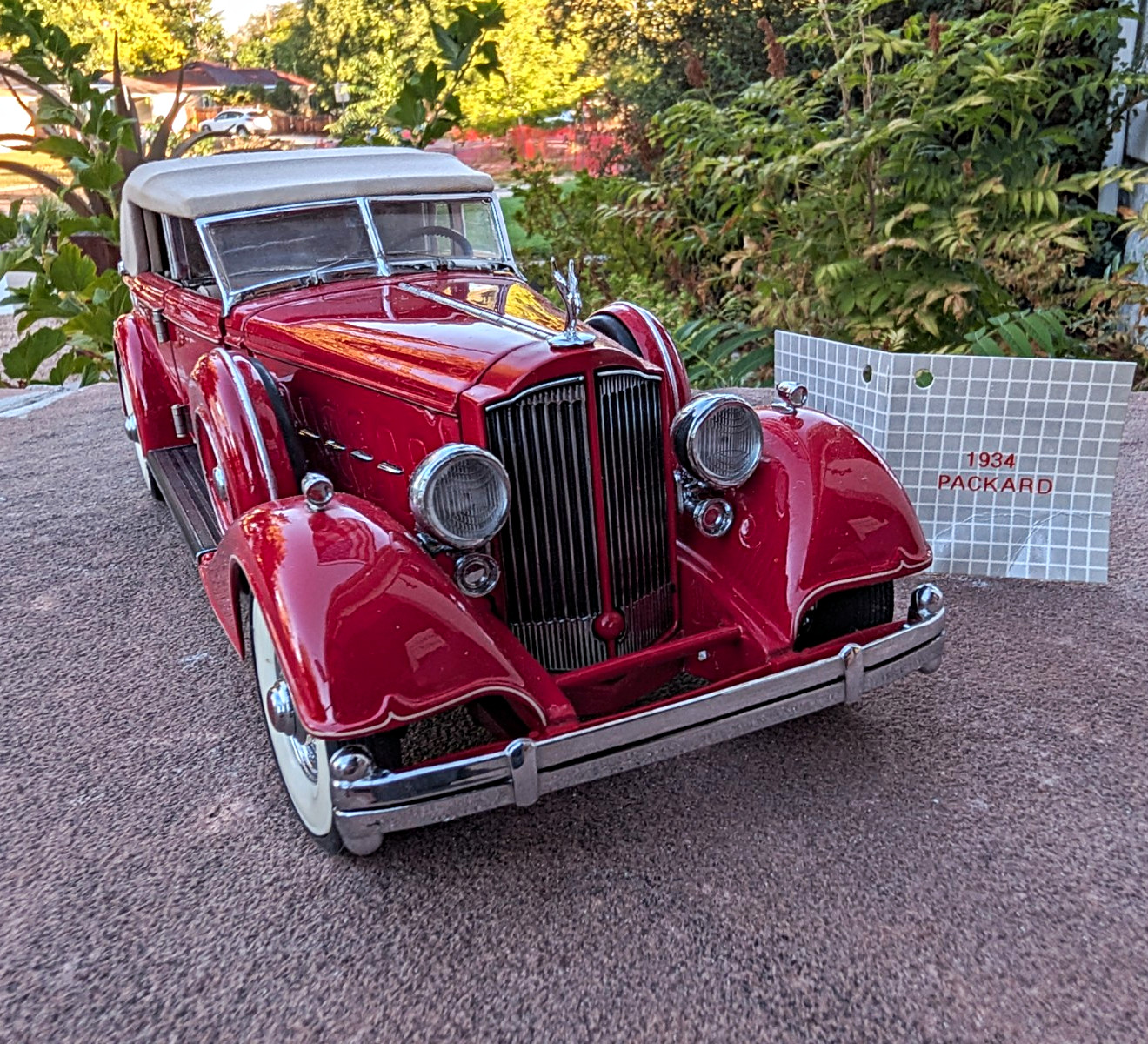 RARE Franklin Mint 1934 Packard 1462 Phaeton 1:24 Diecast Red/Beige 