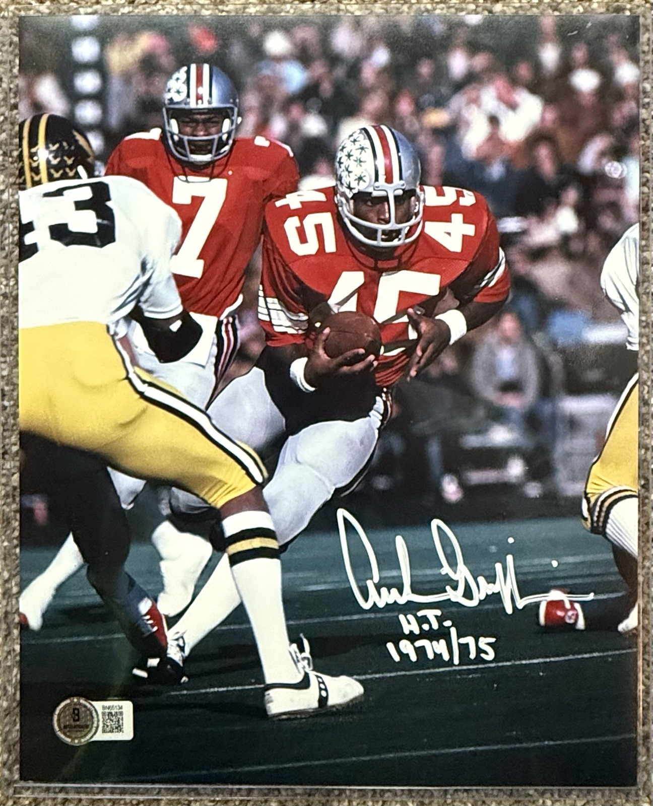 Archie Griffin Autographed Signed 8x10 Photo Beckett Certified Inscribed 