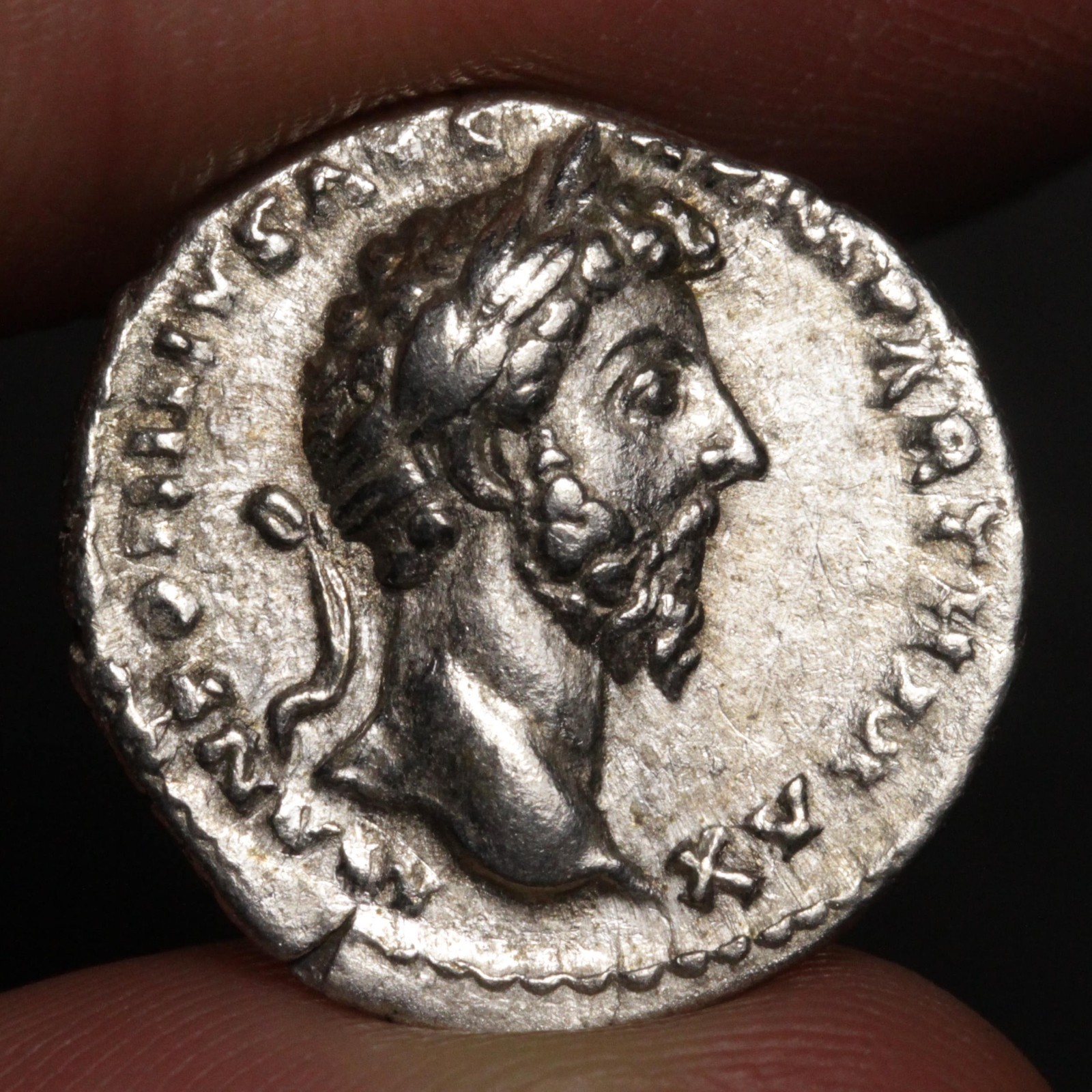 Emperor Marcus Aurelius Denarius 166AD Ancient Roman Empire Silver Coin Pax VF