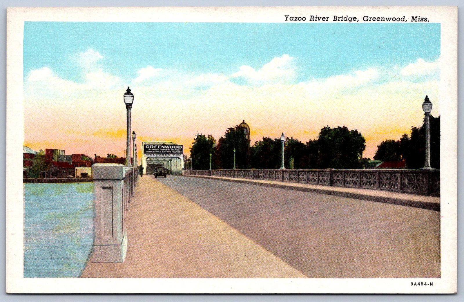 K34/ Greenwood Mississippi Postcard c1940s Yazoo Rover Bridge 287 K34/ Greenwood Mississippi Postcard c1940s Yazoo Rover Bridge 287