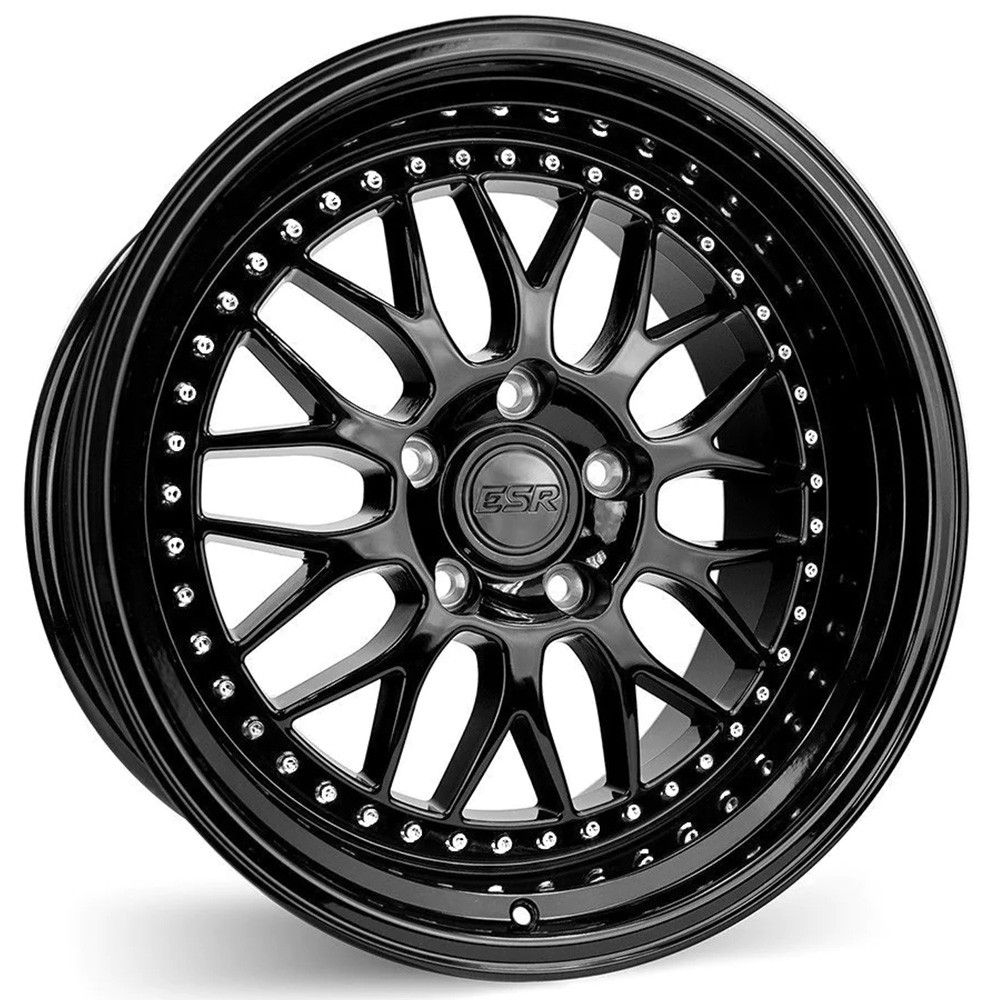 18x9.5/18x10.5 ESR Wheels SR01 Gloss Black JDM Style Rims (4pcs)