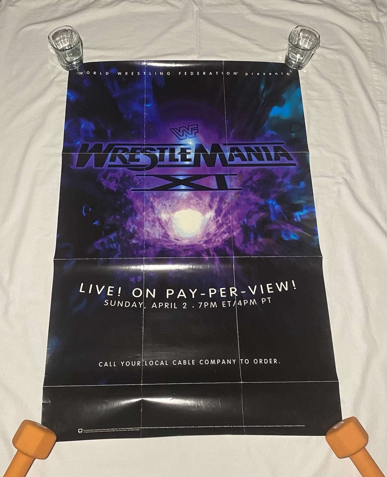 Vintage 1995 WWF WrestleMania XI 11 Original PPV Poster