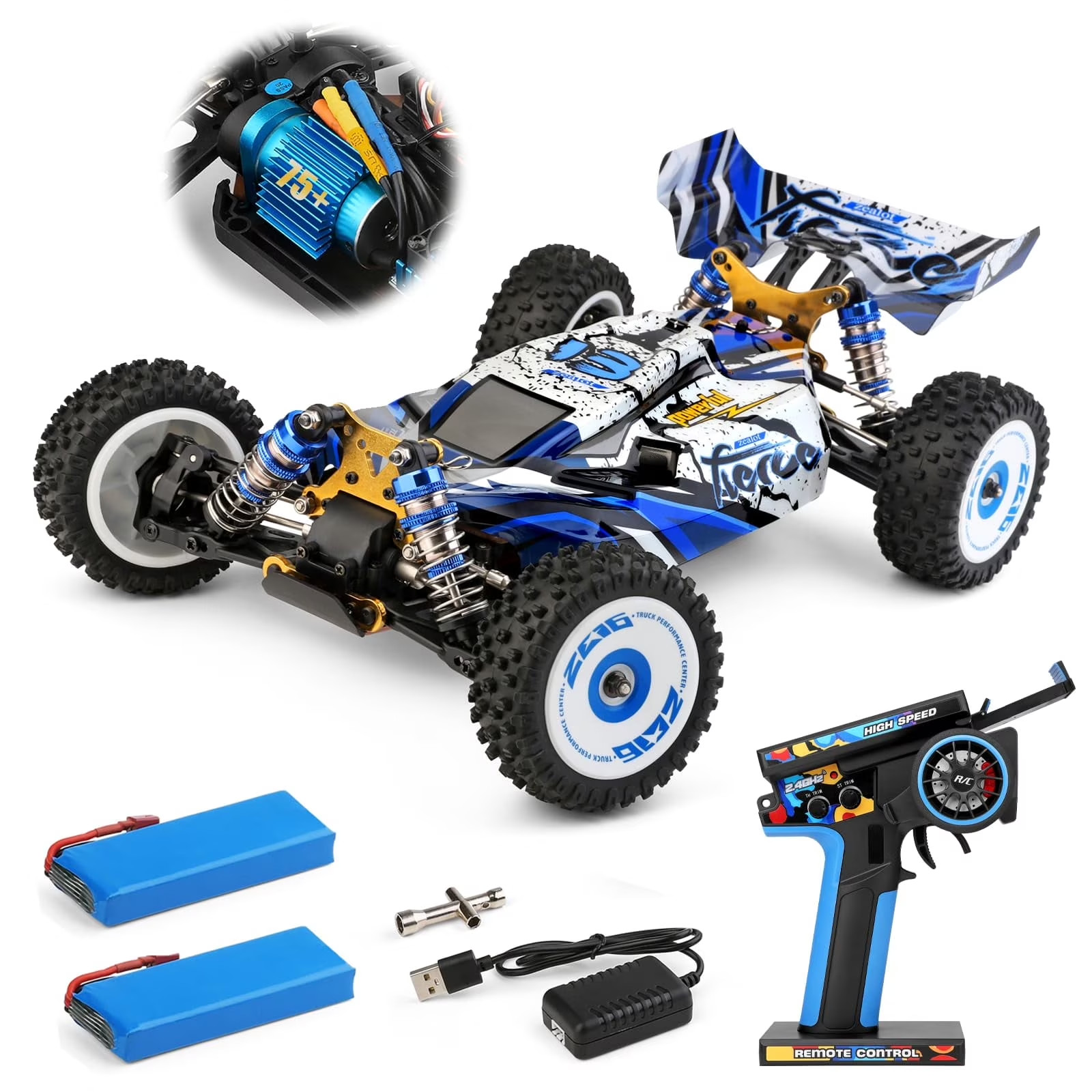 WLtoys 124017(V2) Fast RC Car, 1/12 Brushless RC Car with Independent ESC;75km/h WLtoys 124017(V2) Fast RC Car, 1/12 Brushless RC Car with Independent ESC;75km/h
