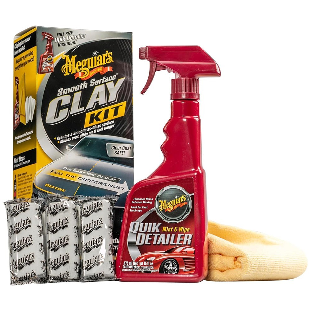 Meguiar\'s Smooth Surface Clay Kit - Safe And Easy Car Claying NEW Wax Glide ON
