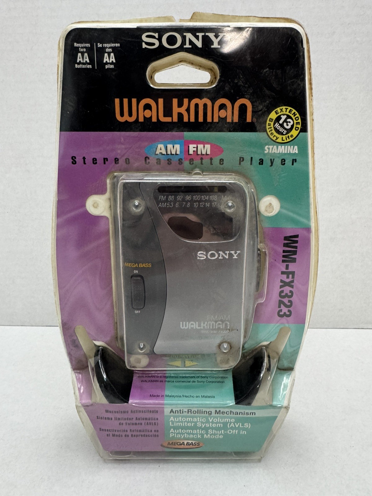 Vintage Sony Walkman WM-FX323 AM/FM Stereo Cassette Player Sealed 