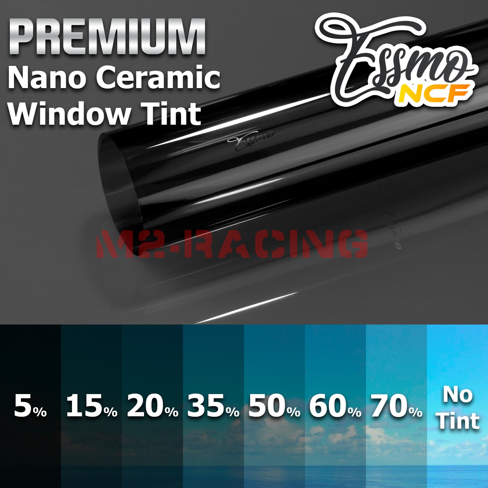 ESSMO Nano Ceramic Window Tint Film 20% VLT Car Home UV Heat Protection NCF20 ESSMO Nano Ceramic Window Tint Film 20% VLT Car Home UV Heat Protection NCF20