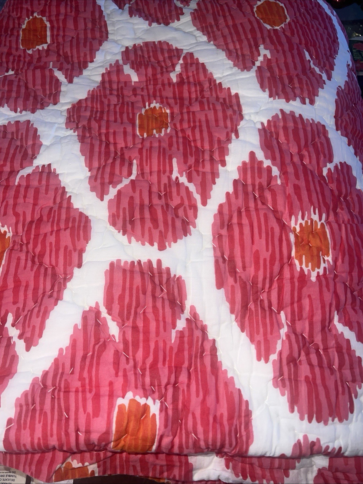 John Robshaw King Quilt Poppy Azalea Reversible Cotton Voile John Robshaw King Quilt Poppy Azalea Reversible Cotton Voile