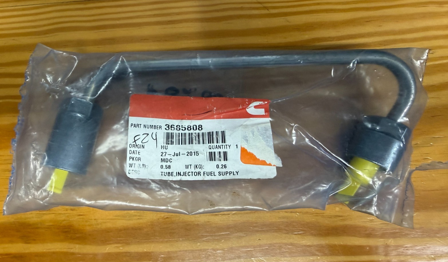 New Genuine Cummins Injector Fuel Supply Tube 3685808 New Genuine Cummins Injector Fuel Supply Tube 3685808