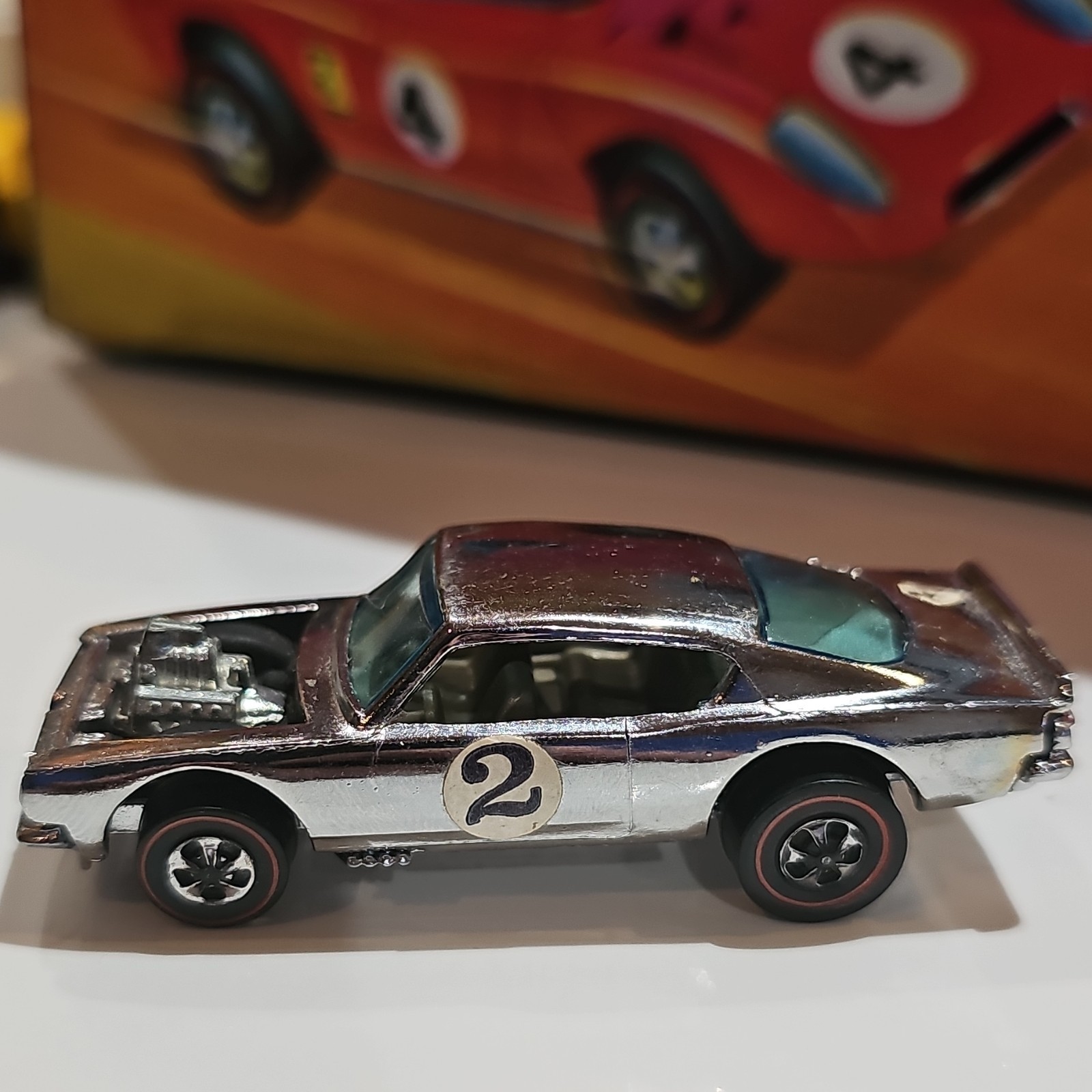 Vintage 1970 Hot Wheels Redline Heavy Chevy - 100% Original Chrome Club Car