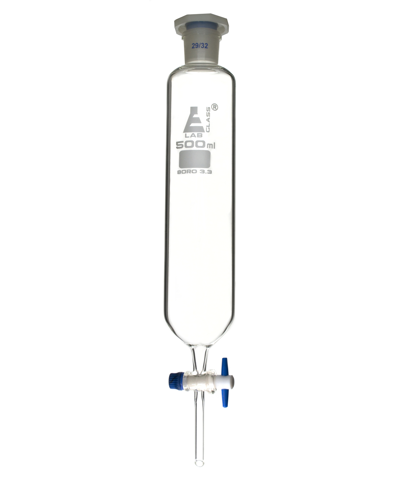 500ml Dropping Funnel - Borosilicate Glass - 19/26 Socket Size w/