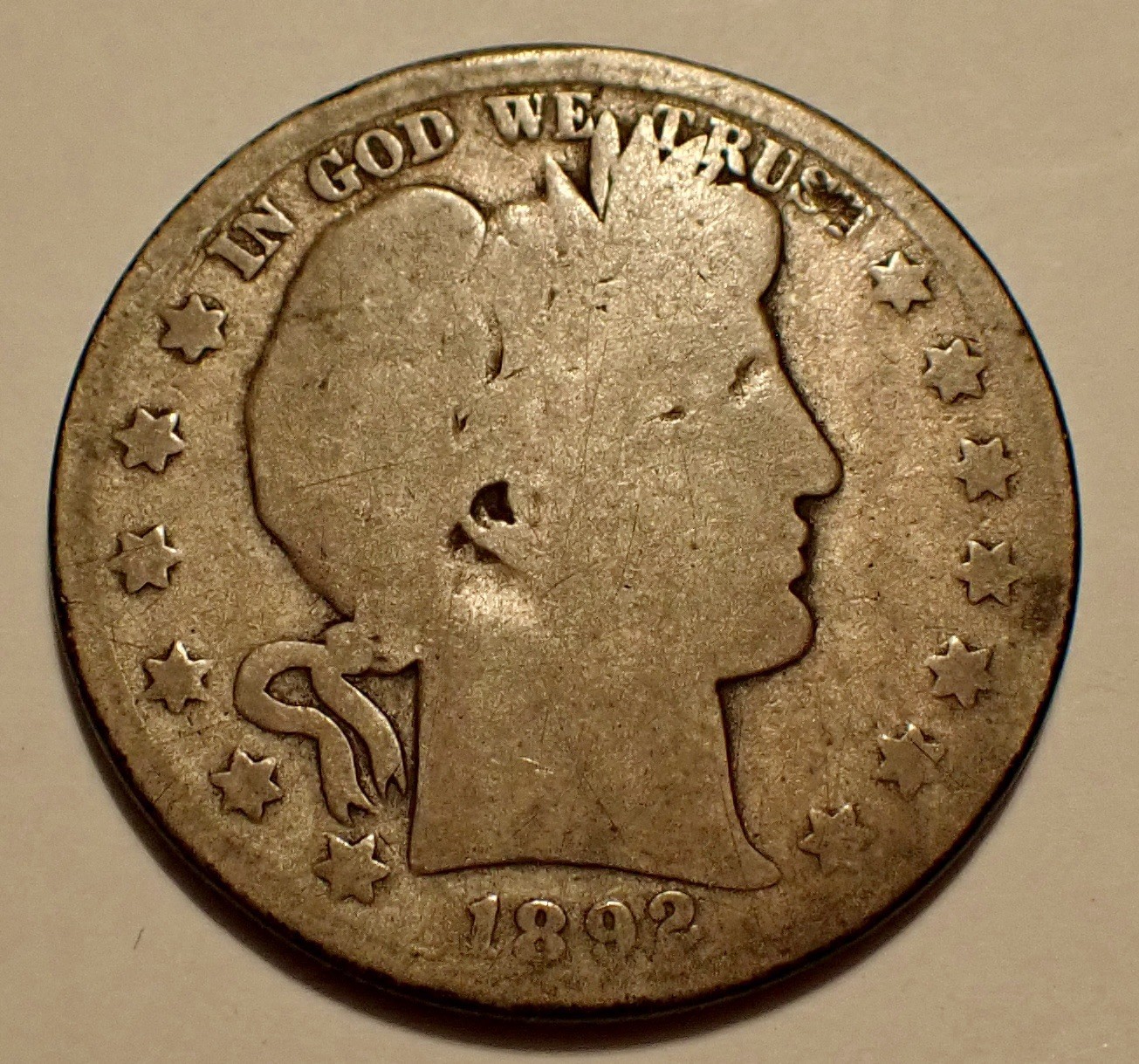 1892-O Barber Silver Half Dollar, First Year-New Orleans Mint Issue, Key Date 1892-O Barber Silver Half Dollar, First Year-New Orleans Mint Issue, Key Date