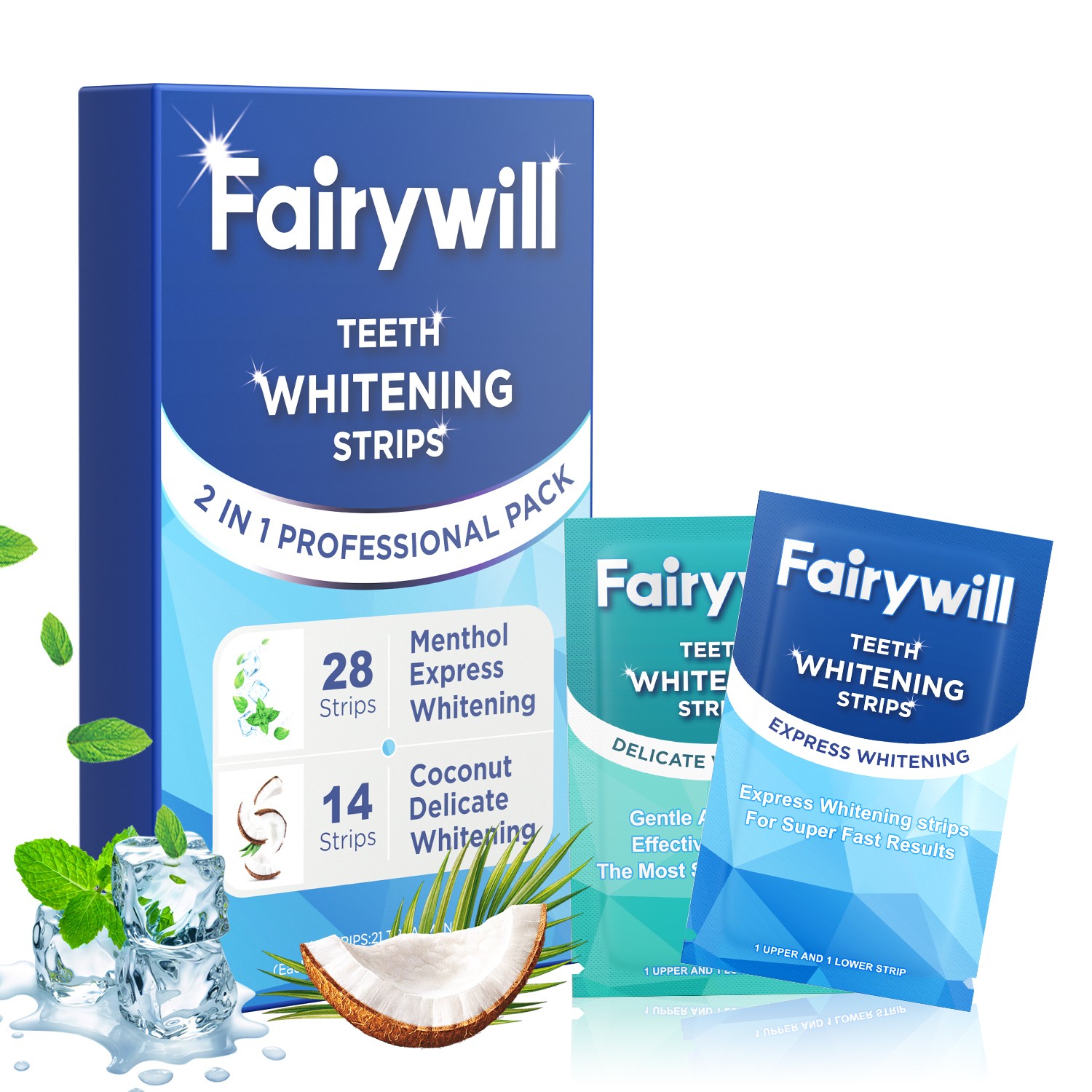42PCS Teeth Whitening Strips Teeth Bleaching Dental Tooth Whitener Kit Non-Slip