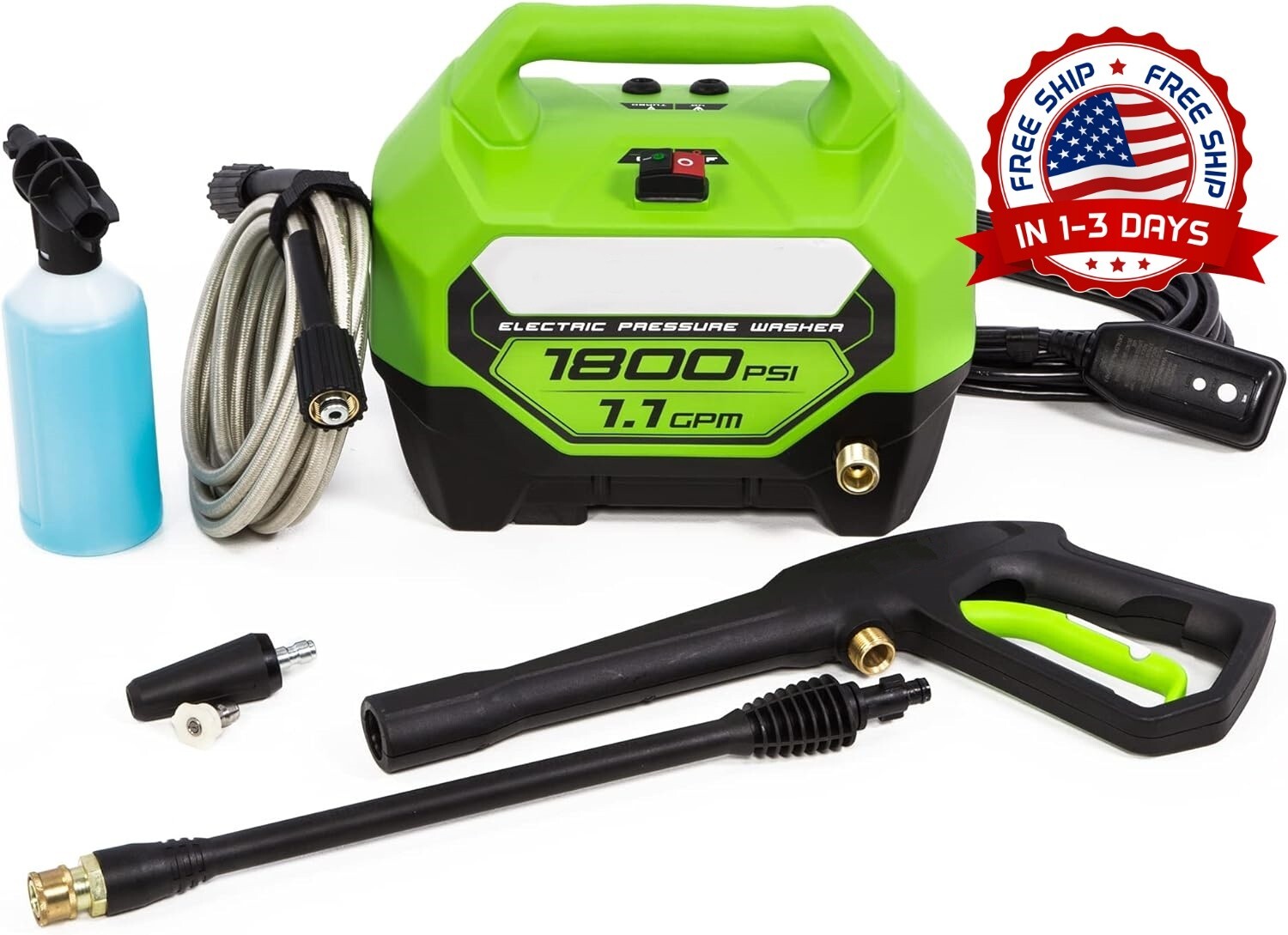 Hidrolavadora Lavadora A Presion Electrica 1800 PSI Hidrolavadoras Alta Presión Hidrolavadora Lavadora A Presion Electrica 1800 PSI Hidrolavadoras Alta Presión