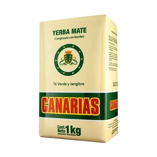 2 Packs Yerba Mate Canarias Te Verde Y Jengibre X 1 KILO 2 Packs Yerba Mate Canarias Te Verde Y Jengibre X 1 KILO
