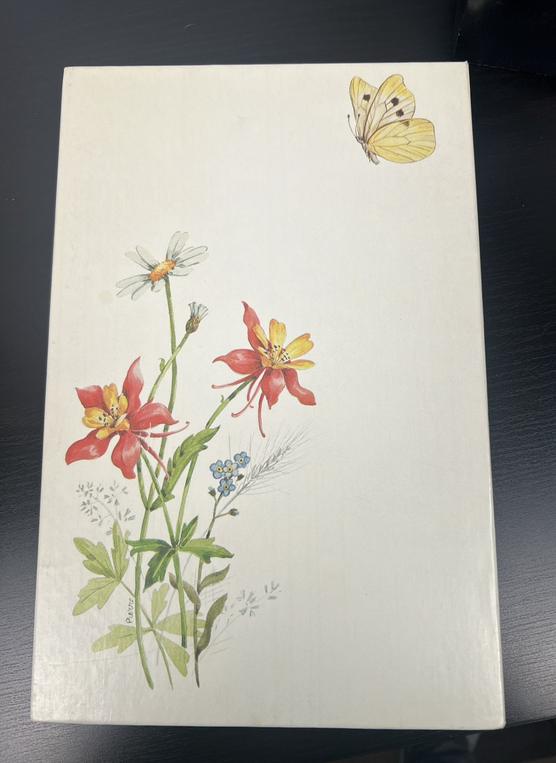 Vintage Current Stationery, Cards Set China Florals Columbine Made in USA UNUSED