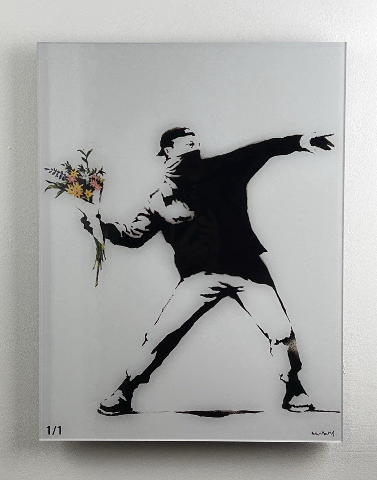 BANKSY: Acrylic Glass Print. Unique copy. With certificate