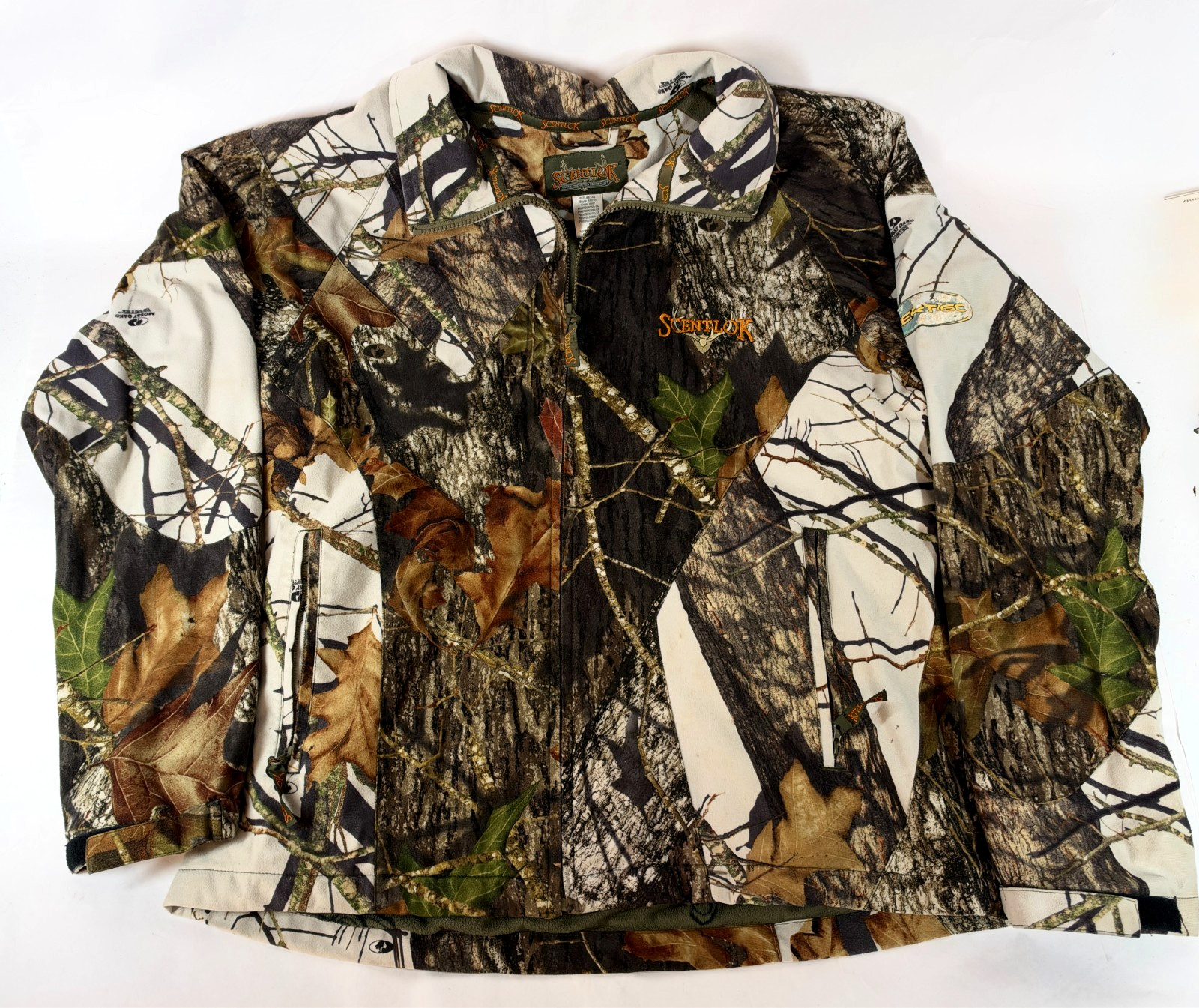 Scentlock Vertigo Mossy Oak Winter Snow Camo Fleece Lined Hunting Jacket Large