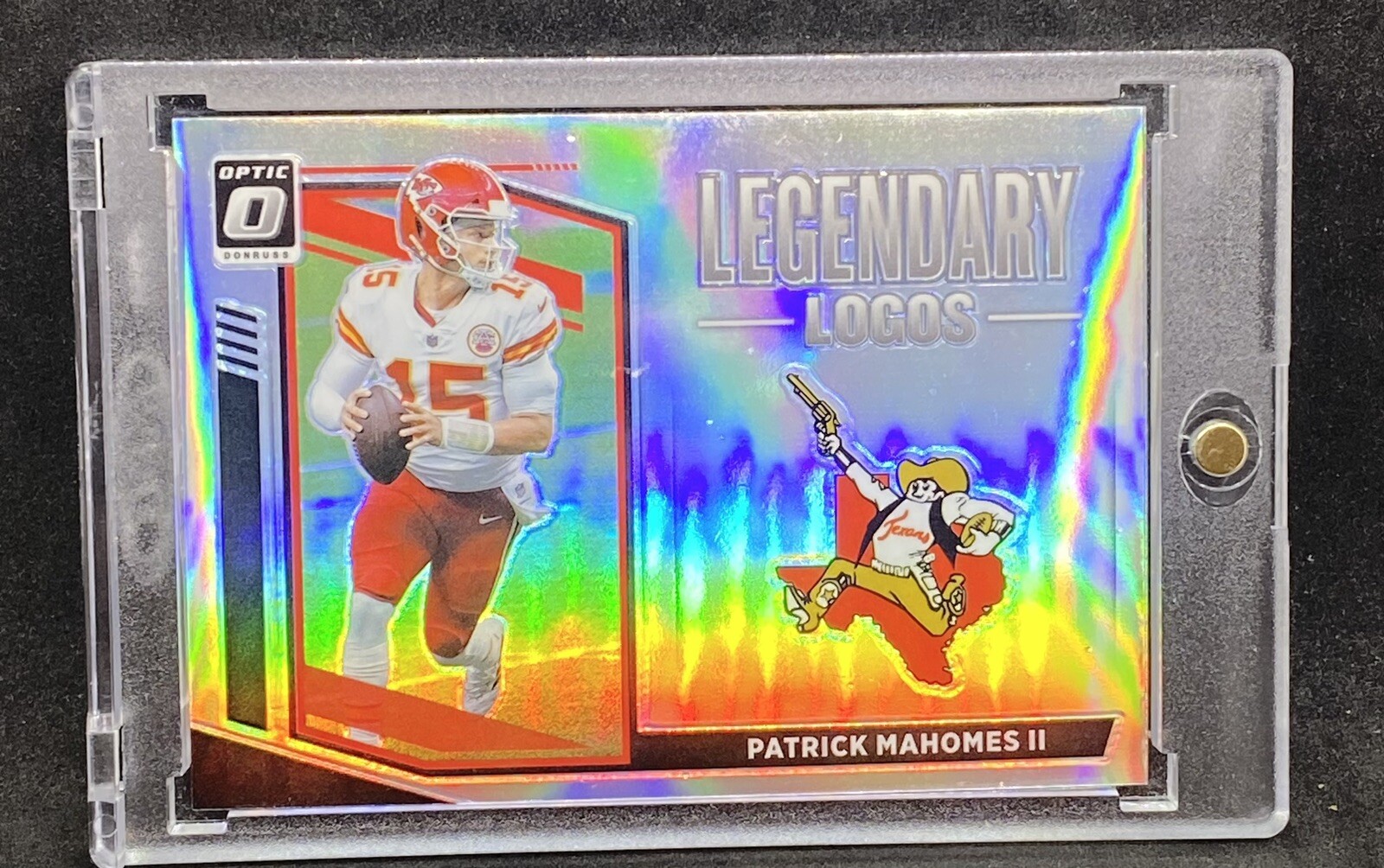 Patrick Mahomes LOGO REFRACTOR CARD PANINI CHIEFS MVP Patrick Mahomes LOGO REFRACTOR CARD PANINI CHIEFS MVP