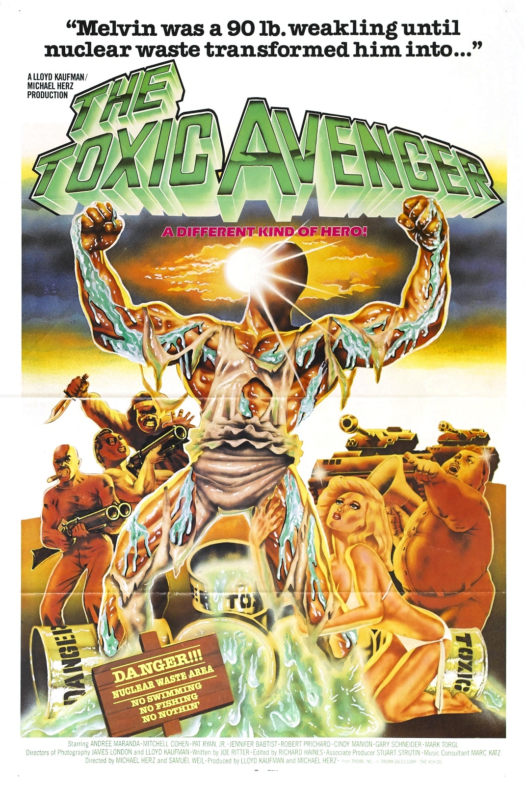 The Toxic Avenger Movie POSTER (1984) Sci-Fi / Cult