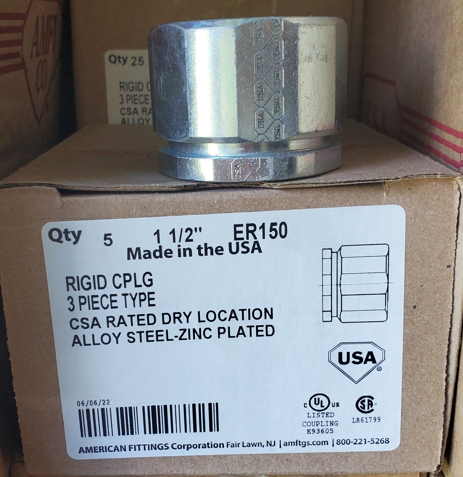 1 1/2 Inch Rigid Coupling 3 Piece ER150 1 1/2 Inch Rigid Coupling 3 Piece ER150