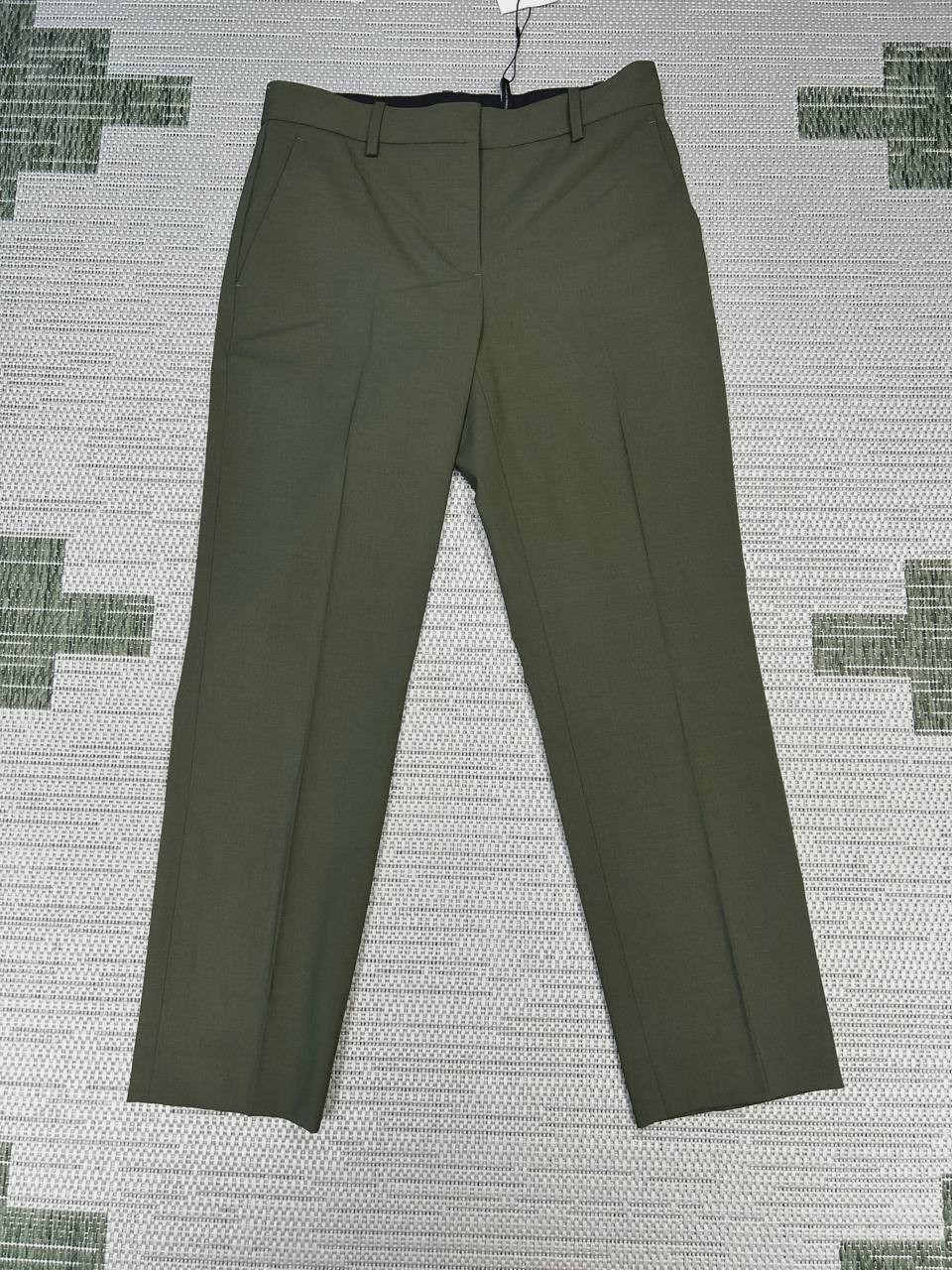 Theory Treeca 2 Dress Pants Womens 2 Dark Olive Green New *