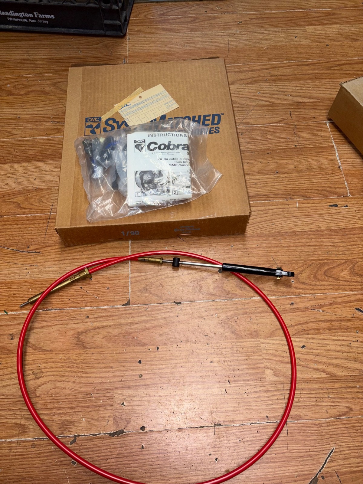 NOS OMC COBRA OEM 986955 SHIFT CABLE KIT. B323 NOS OMC COBRA OEM 986955 SHIFT CABLE KIT. B323