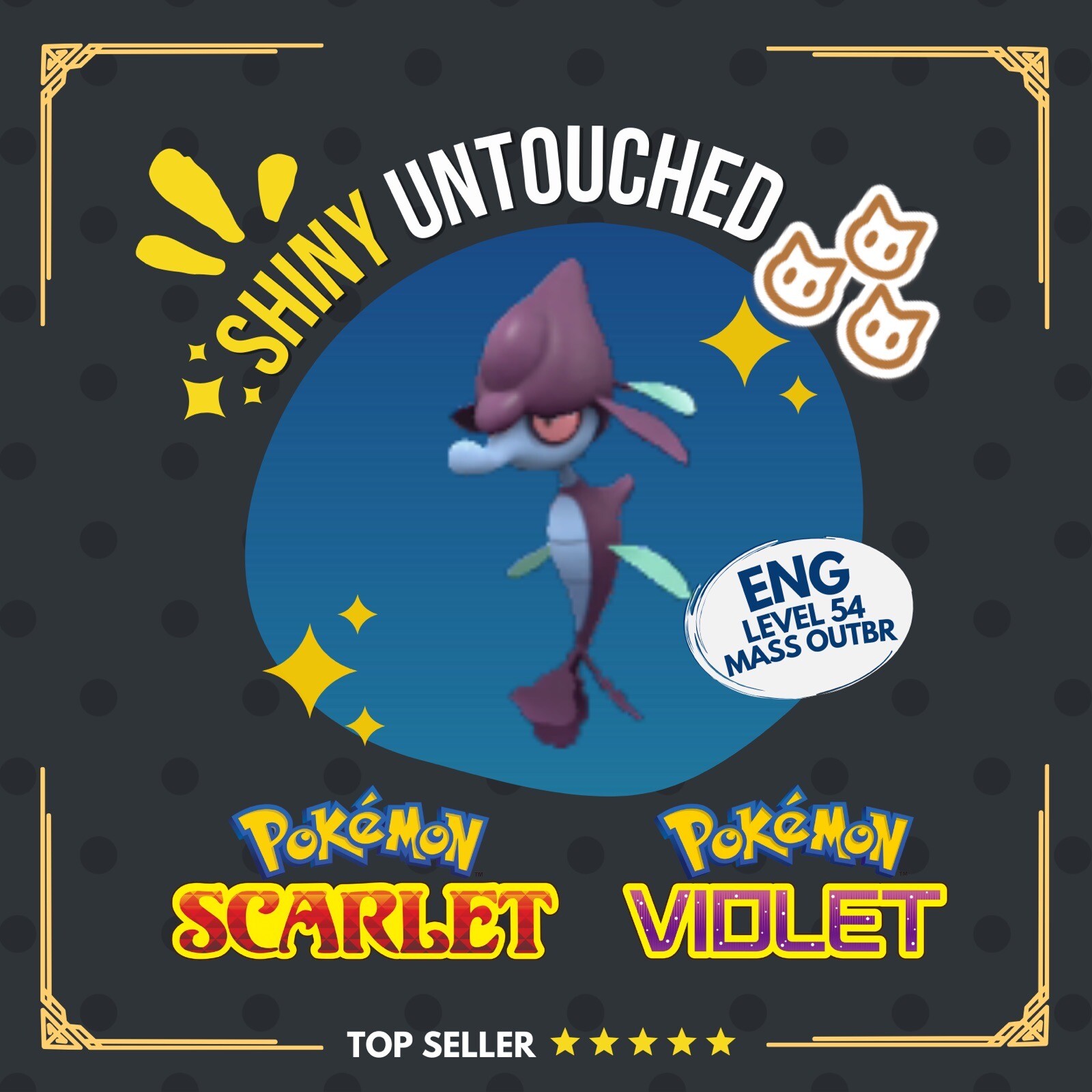 Skrelp Shiny Event Mass Outbreak Uncommon Mark Untouched Pokémon Scarlet Violet