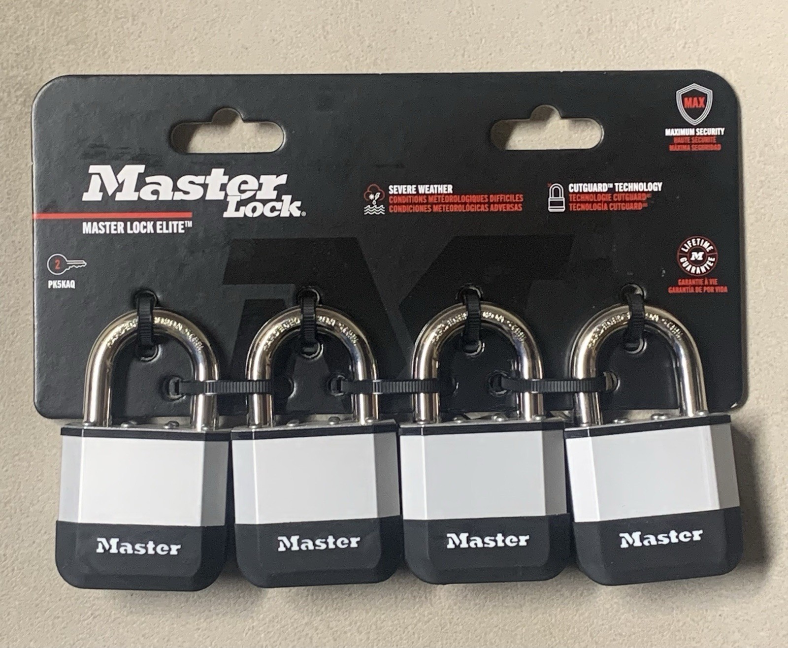 Master Lock Elite 4 Pack:  1