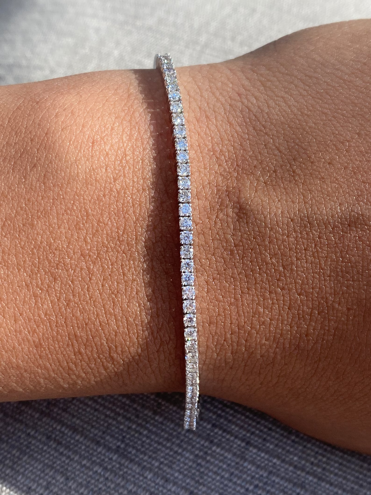 3.50CT Round Cut Natural Diamond Tennis Bracelet For Wedding Gift 14k White Gold 3.50CT Round Cut Natural Diamond Tennis Bracelet For Wedding Gift 14k White Gold