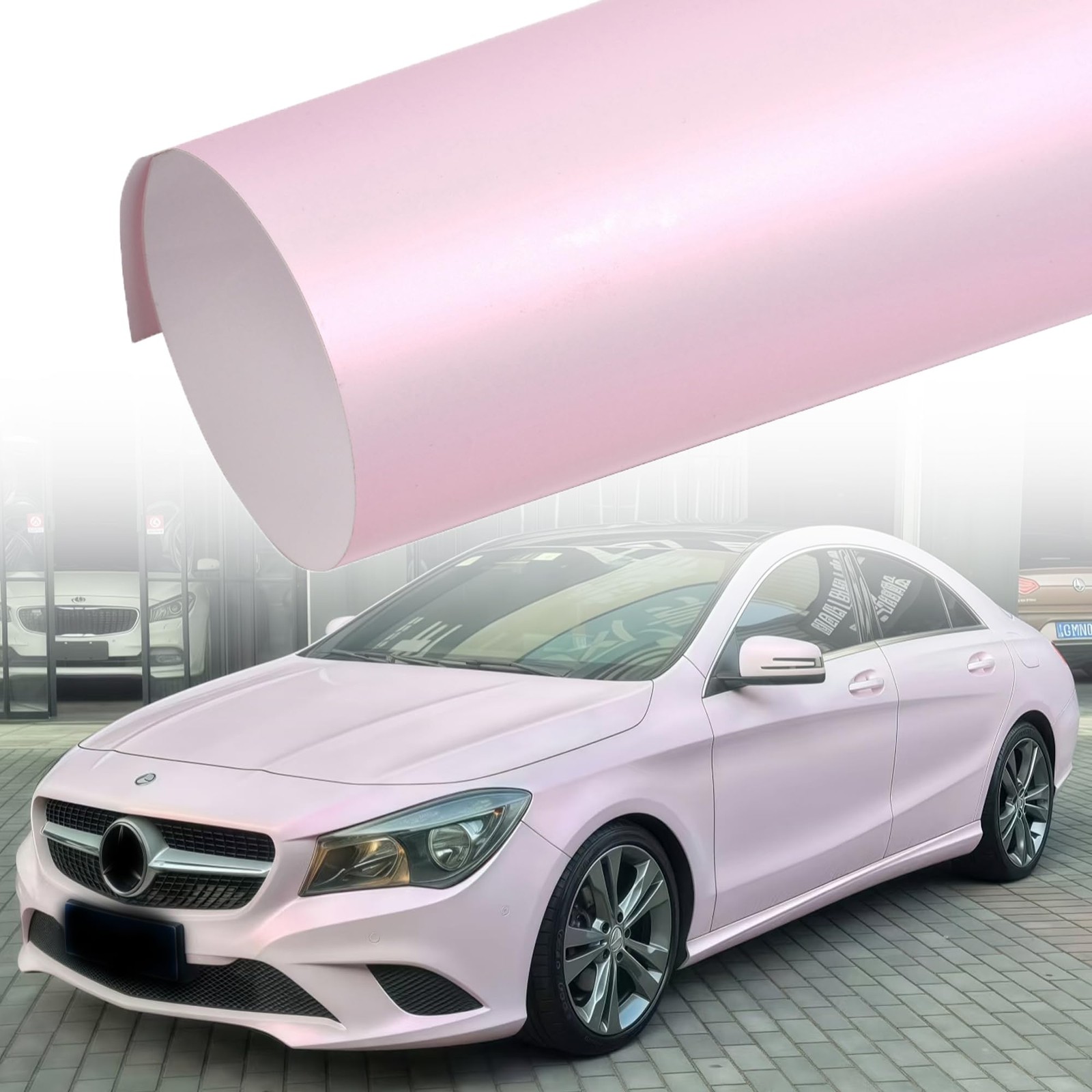 Matte Light Pink to Purple Chameleon Car Vinyl Wrap Satin Finish 59.84\ Matte Light Pink to Purple Chameleon Car Vinyl Wrap Satin Finish 59.84\