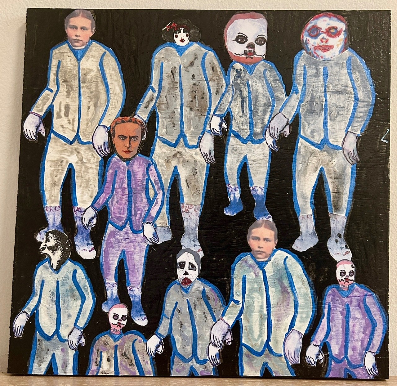Original Outsider/Visionary/Folk Art Piece On Wood: the waiting - 12\