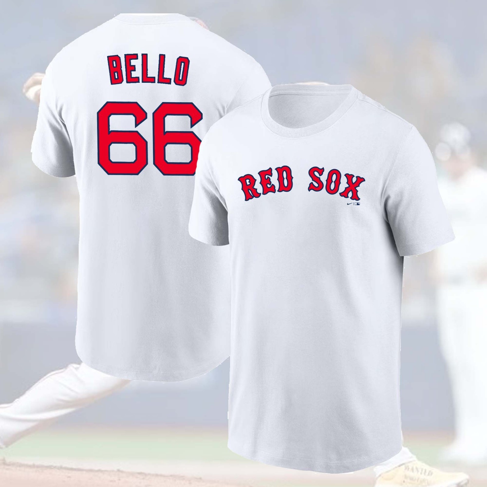 HOT SALE - Brayan Bello #66 Boston Red Sox Team 2026 Player Name And Number