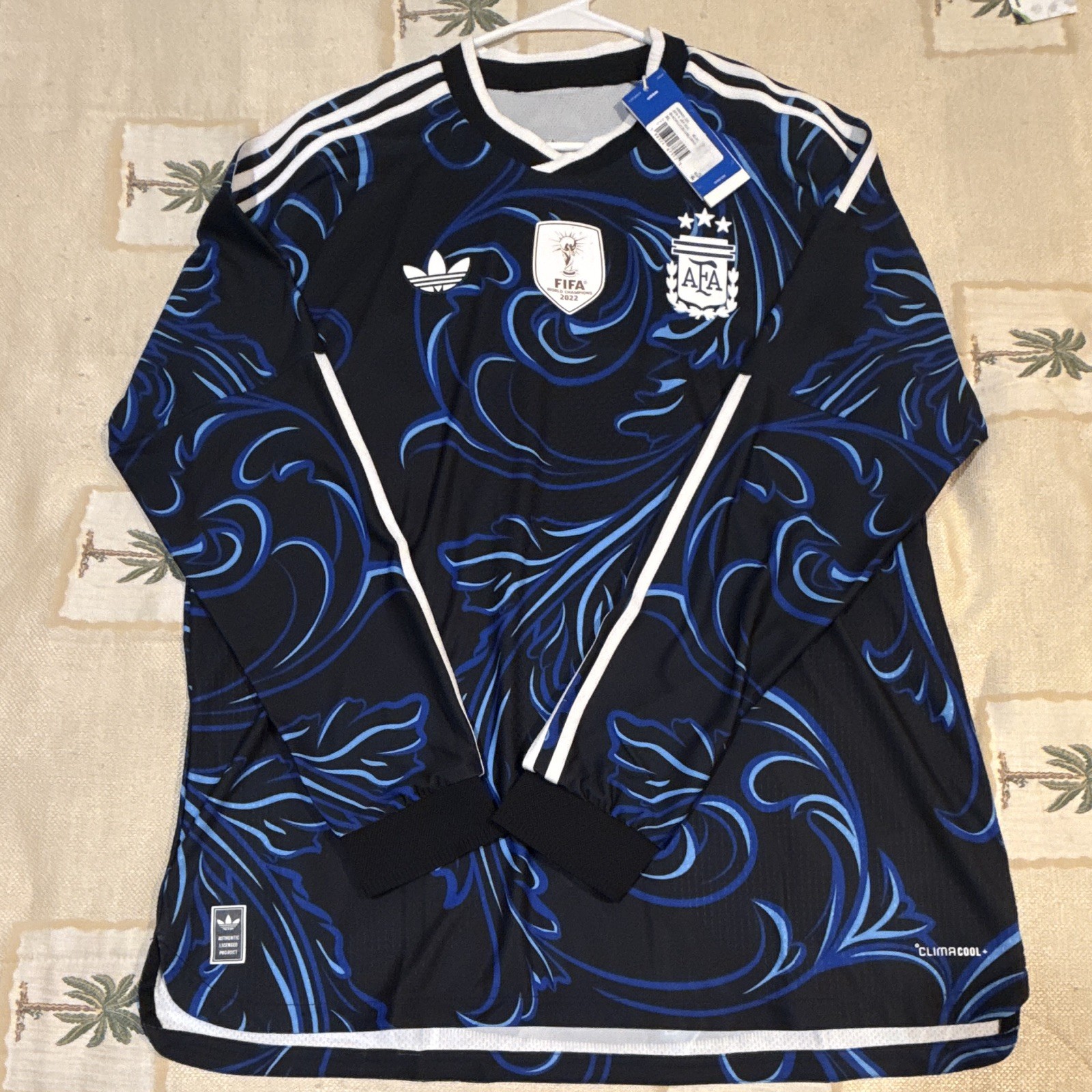 adidas Argentina AFA Soccer Jersey Black/Blue/White Men’s XL Licensed adidas Argentina AFA Soccer Jersey Black/Blue/White Men’s XL Licensed