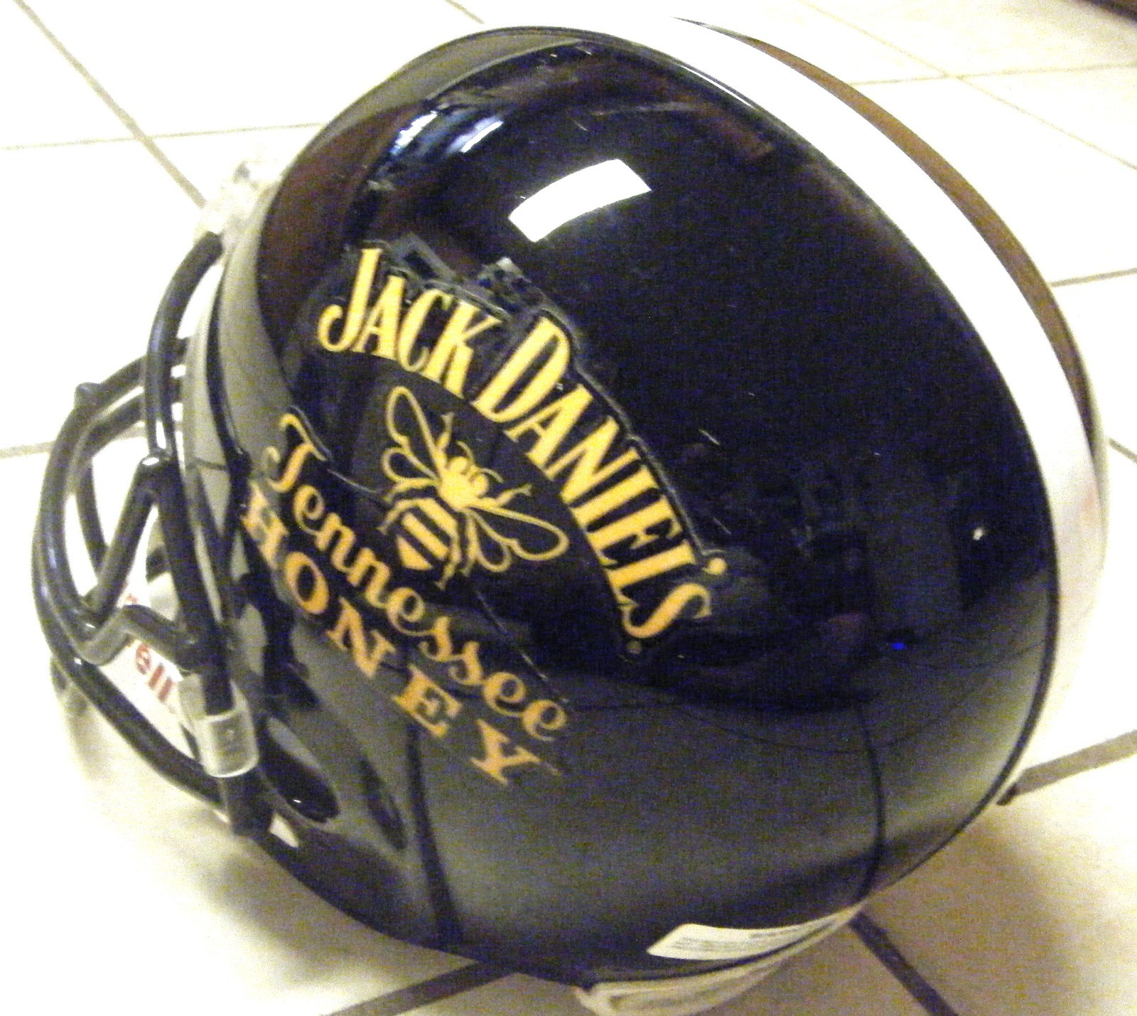 Jack Daniels Tennessee Fire / Home Full Size Replica Riddell Football Helmet Jack Daniels Tennessee Fire / Home Full Size Replica Riddell Football Helmet