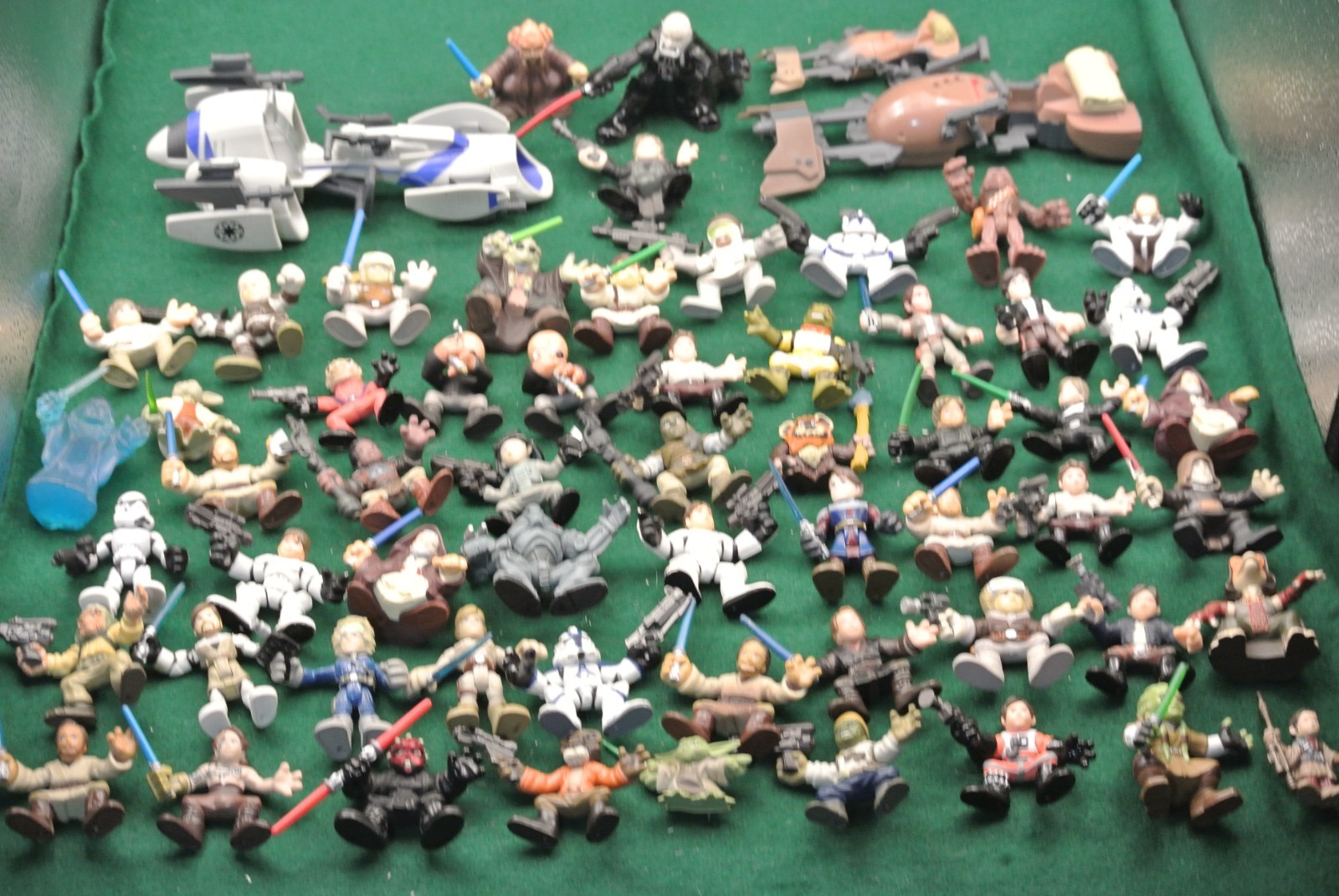 2001-2011 Hasbro Star Wars Galactic Heroes Action Fig Lot of 60 many rare figs