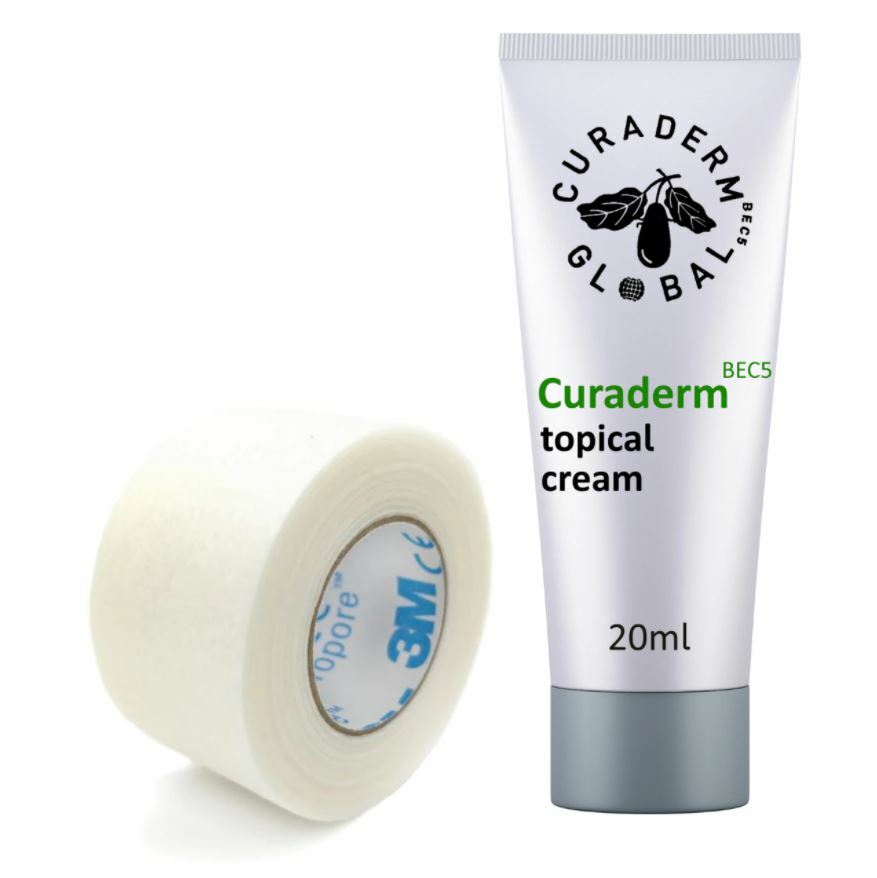 Curaderm BEC5 Cream and FREE Micropore Tape with inside U.S. Curaderm BEC5 Cream and FREE Micropore Tape with inside U.S.