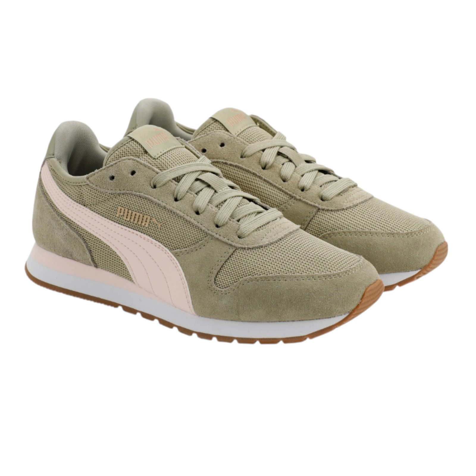 Puma Women\'s Jogger Sneaker Running Walking Athletic Shoes Lace Up Cream / Green Puma Women\'s Jogger Sneaker Running Walking Athletic Shoes Lace Up Cream / Green