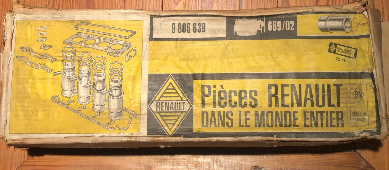 RENAULT 8 FLORIDE CARAVELLE 62-67 R1130 R1131 Pistons Liners & Gasket Kit N.O.S