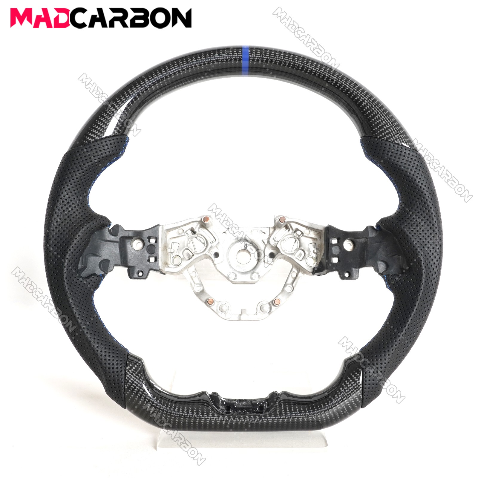 Real Carbon Fiber Steering Wheel Fit 2023-2026 Nissan Z 400Z RZ34 Blue Stitching