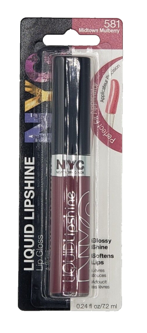 NEW NYC Color Liquid Lipshine Lip Gloss- 581 MIDTOWN MULBERRY NEW NYC Color Liquid Lipshine Lip Gloss- 581 MIDTOWN MULBERRY