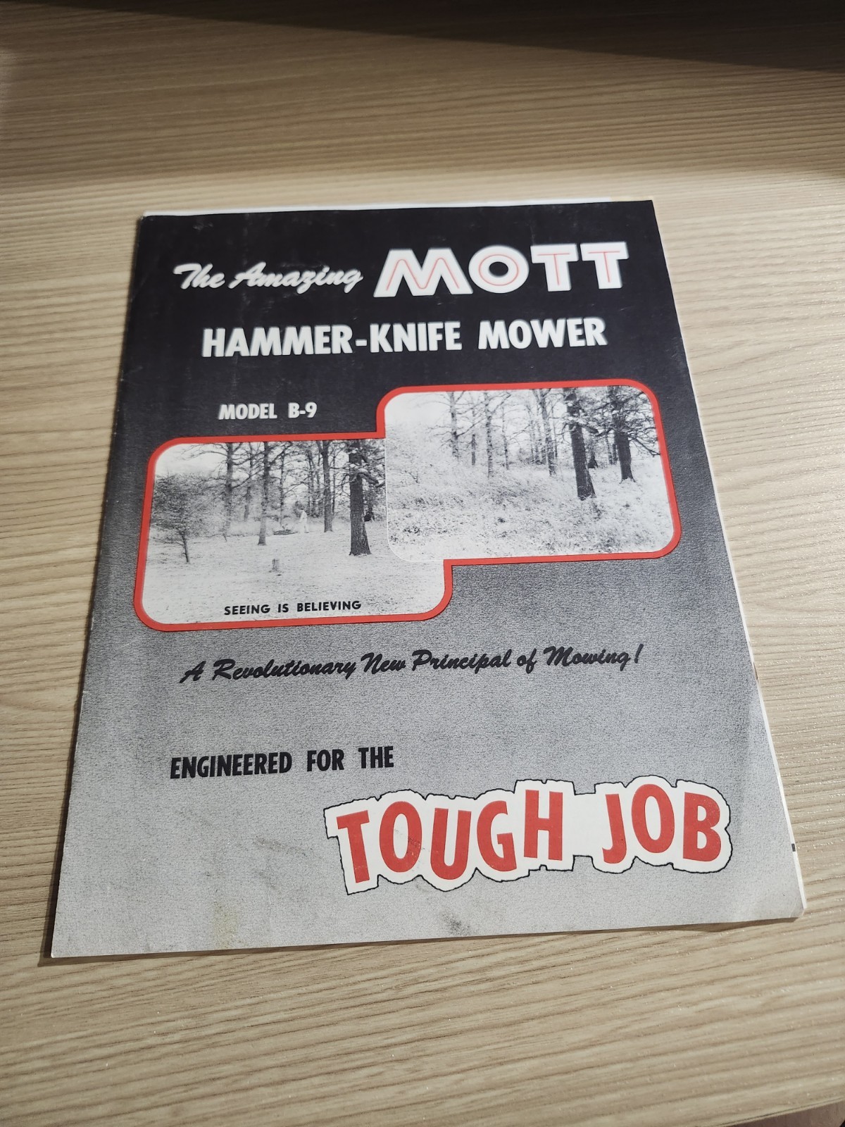 Vintage 1950\'s Mott Hammer Knife Mowers Brochure. Vintage 1950\'s Mott Hammer Knife Mowers Brochure.