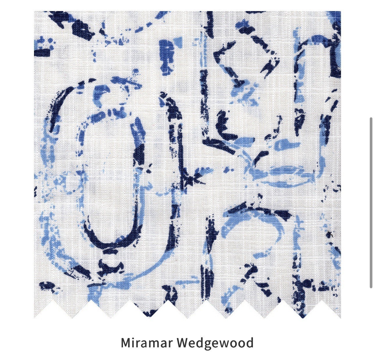 Lacefield Designs Miramar Wedgewood Concord Fabric 105.5” x 57” Cotton