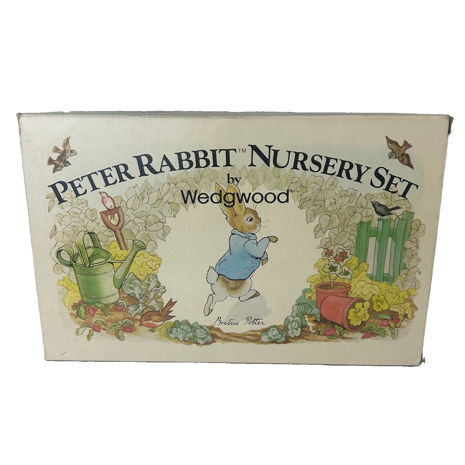 Vintage Wedgwood Beatrix Potter Peter Rabbit 3 Piece Nursery Dish Set Mug Bowl Vintage Wedgwood Beatrix Potter Peter Rabbit 3 Piece Nursery Dish Set Mug Bowl
