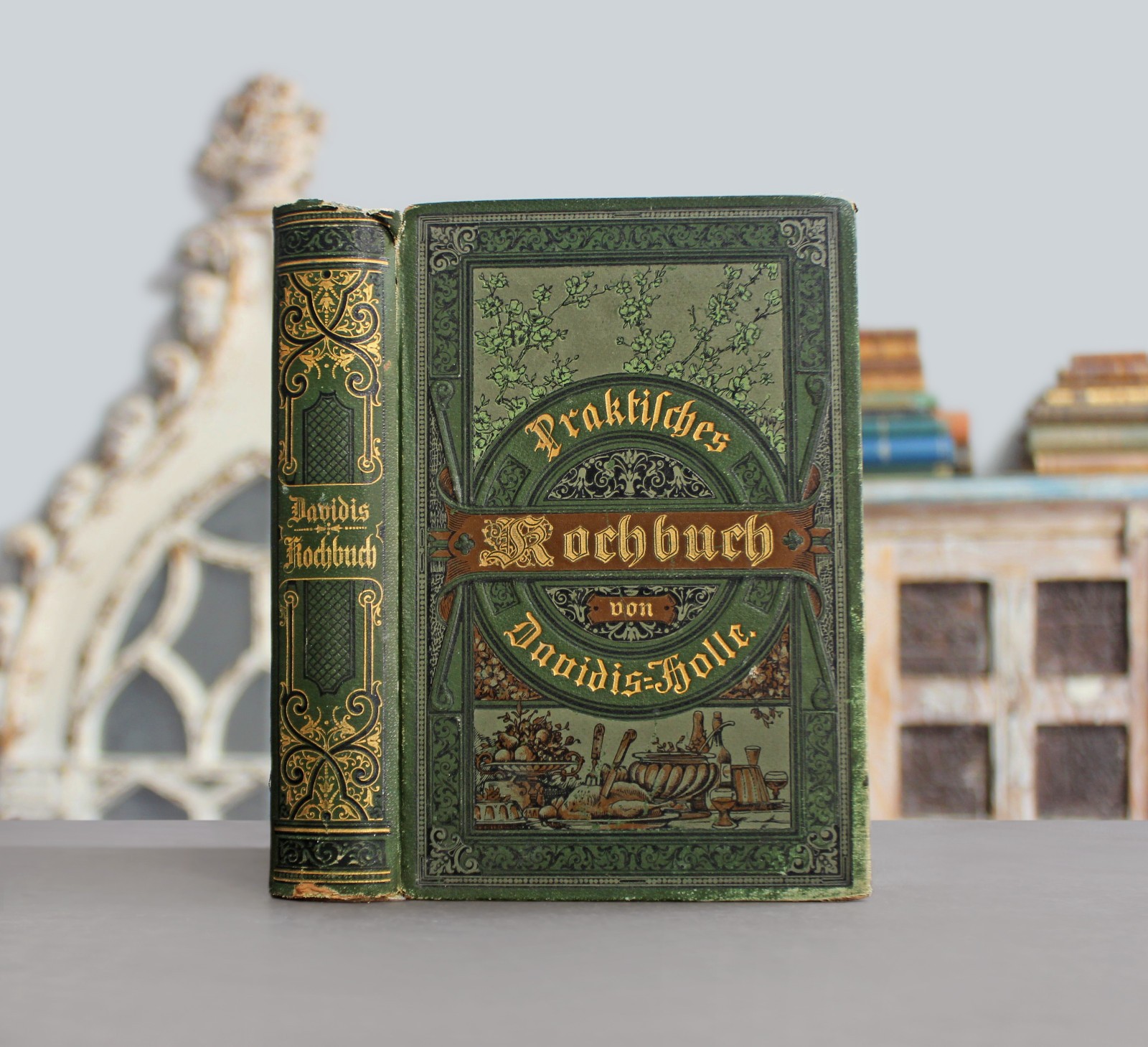 Rare Antique Old Book German Cookbook 1903 Kitchen Recipes Fairy Tale Gnomes ⭐