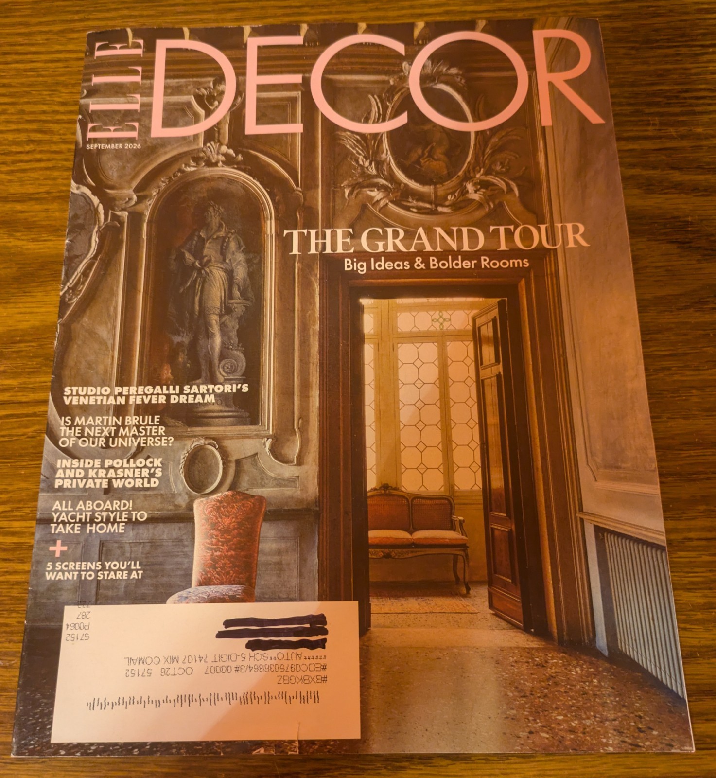 ELLE DECOR-SEPTEMBER 2026-THE GRAND TOUR-NEW-FAST SHIPPING