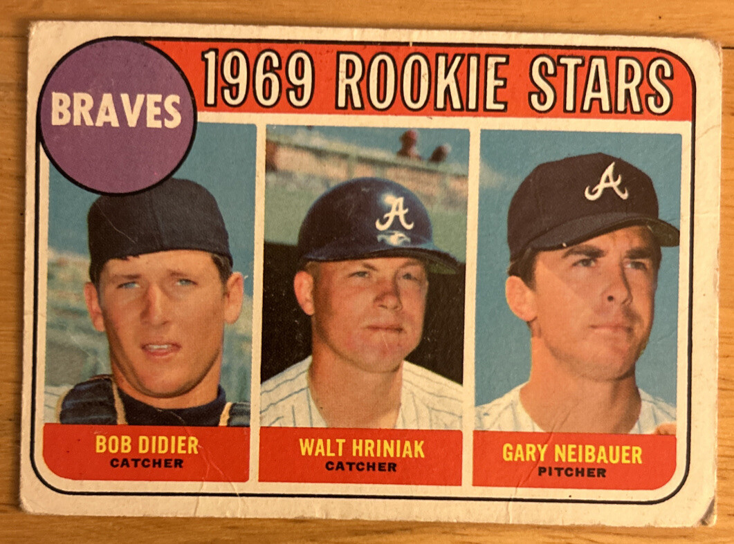 1969 Topps Braves Rookie Stars Bob Didier Walt Hriniak Gary Neibauer #611 PR/FR