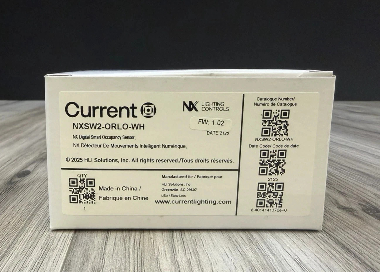 Current Lighting NXSW2-ORLO-WH NX Smart Wall Station On/Raise/Lower/Off NEW